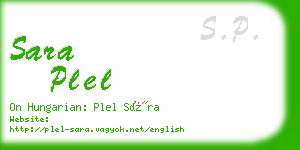 sara plel business card